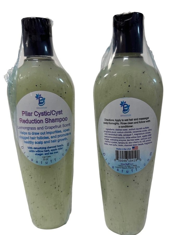 شامبو ديفا ستاف بيلار لعلاج الأكياس الدهنية، عبوة من قطعتين، لمن يعانون من مشاكل في بصيلات الشعر، والبثور، والنتوءات، والكتل، والأكياس الدهنية، 8 أونصات سائلة